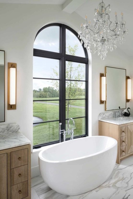 natural light mediterranean style bathroom