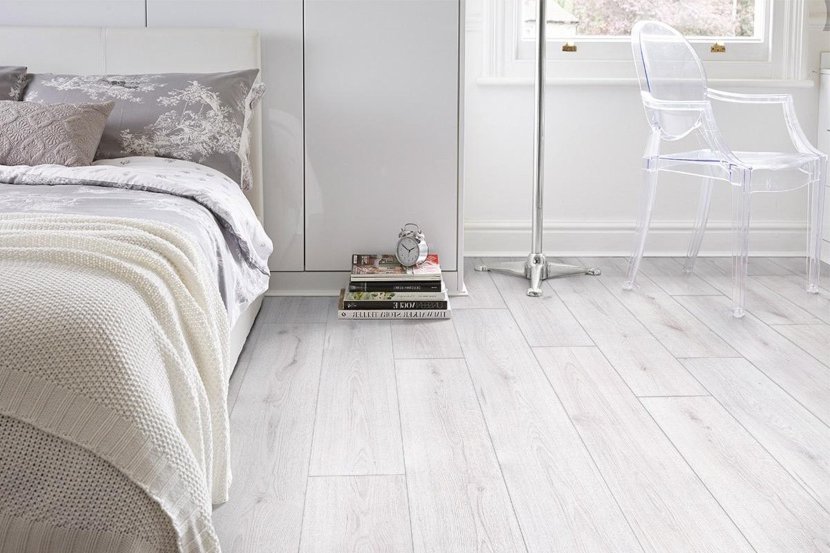 painting wood floors in white step by step