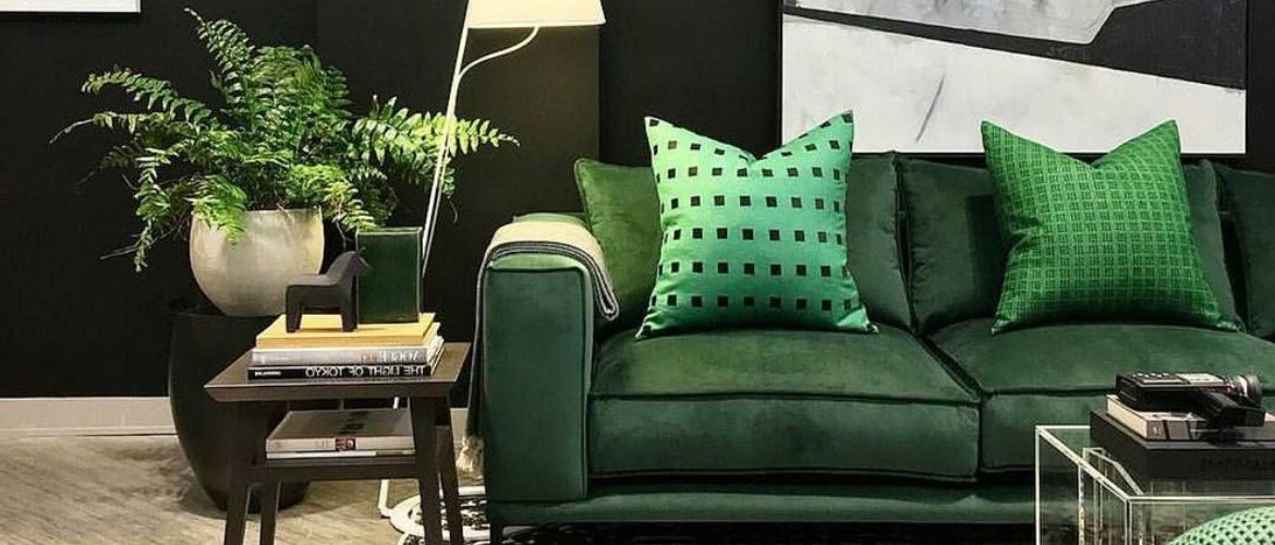 Decorating with green and black, a winning duo