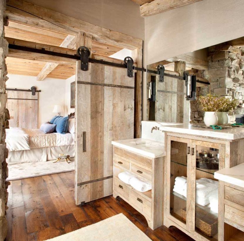 decorating a modern rustic bathroom