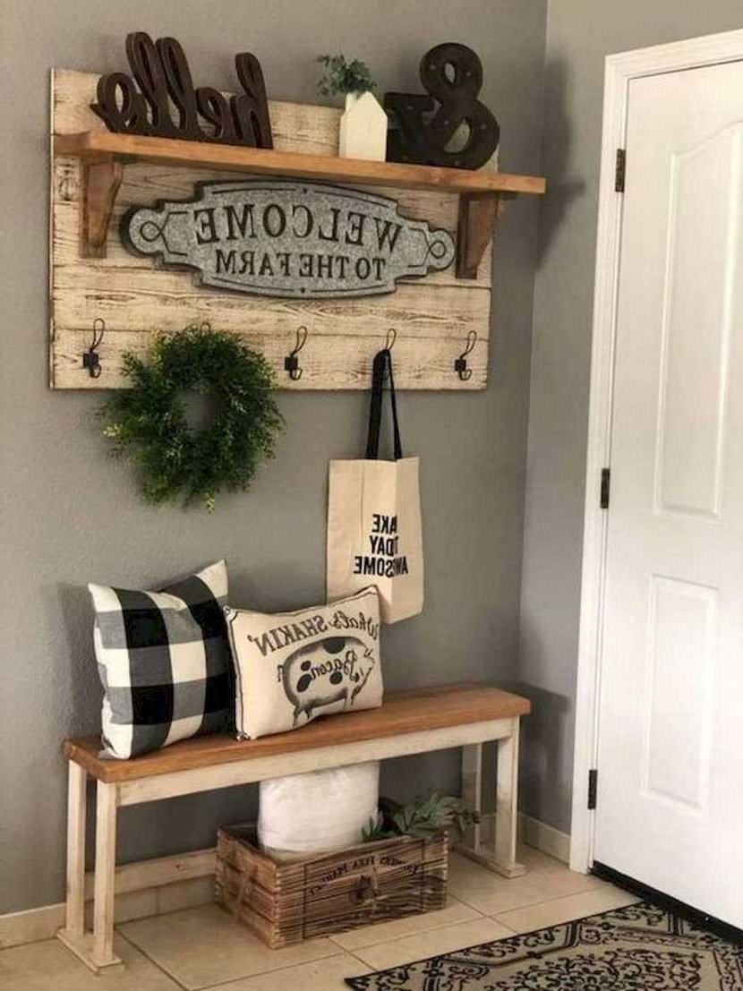 decorating modern rustic foyer