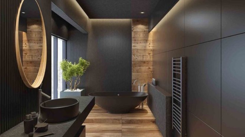 how to introduce matte black in the bathroom