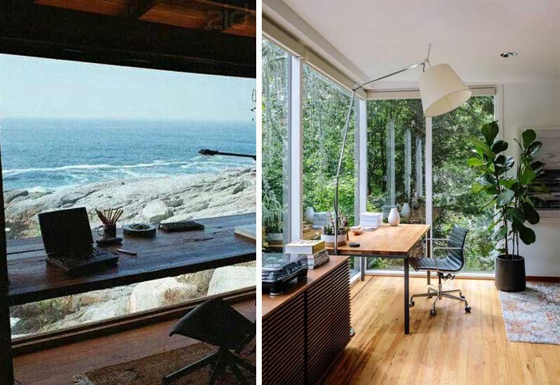 How to dress the windows of a home office