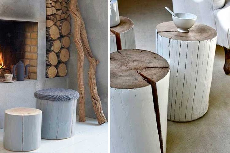 Decorating with furniture made from logs