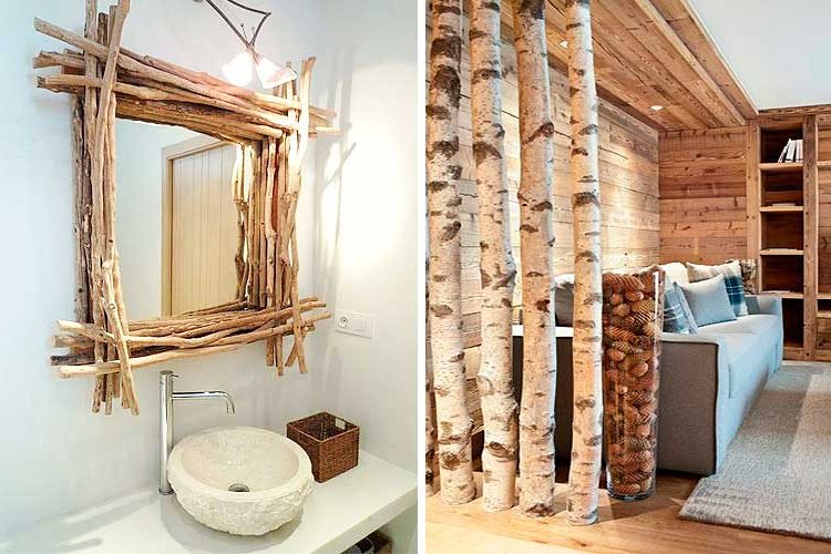 Decorating with furniture made from logs