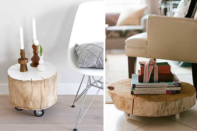 Decorating with furniture made from logs