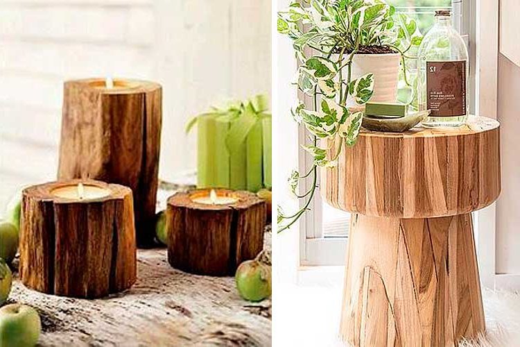 Ideas for decorating with logs