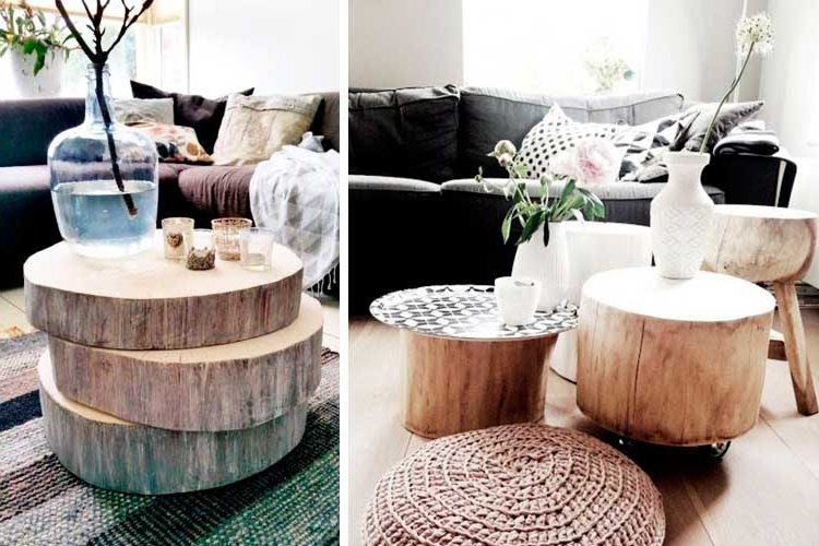 Ideas for decorating with logs