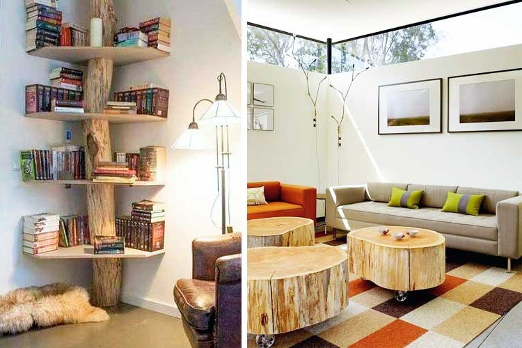 Ideas for decorating with logs