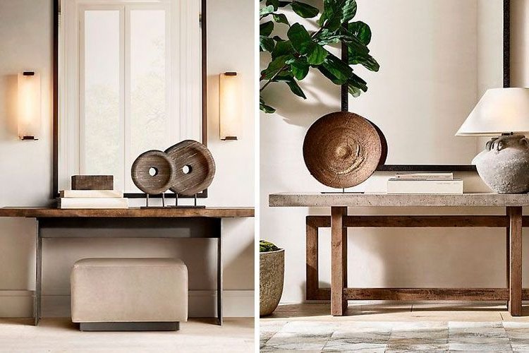 Decoration of sideboards and consoles