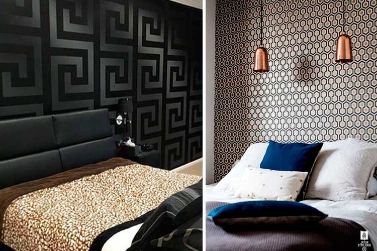 How to decorate with black wallpaper