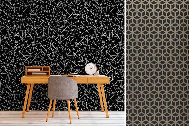 How to decorate with black wallpaper