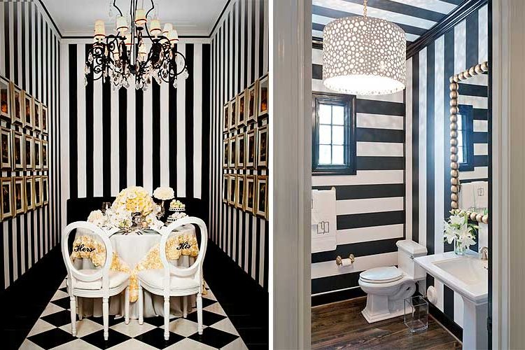 How to decorate with black wallpaper