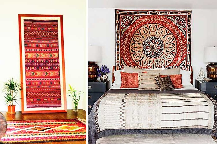 Carpets to decorate a wall