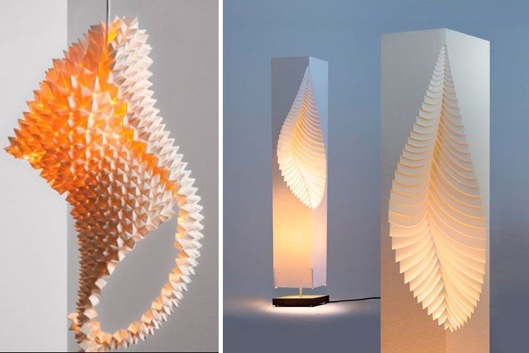 Designer paper lamps