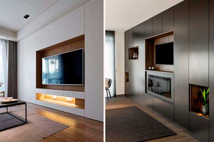 10 ways to place the TV in the living room