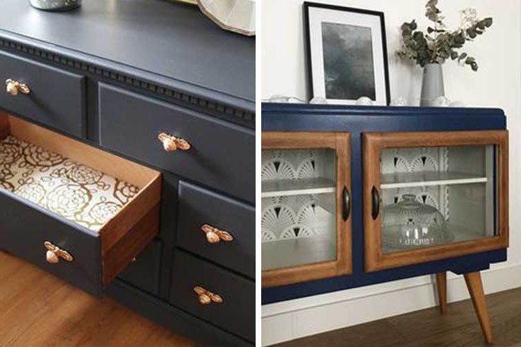 Lining drawers with kitchen paper