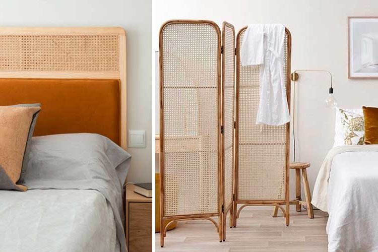 use of natural grids in bedroom decoration