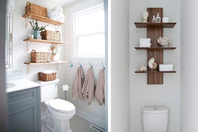 shelves as bathroom accessories