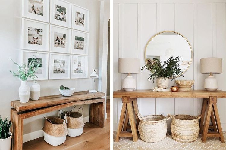 Tidiness at home with wicker baskets