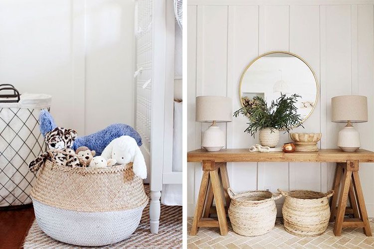Tidying up at home: Baskets and hampers for organizing everything