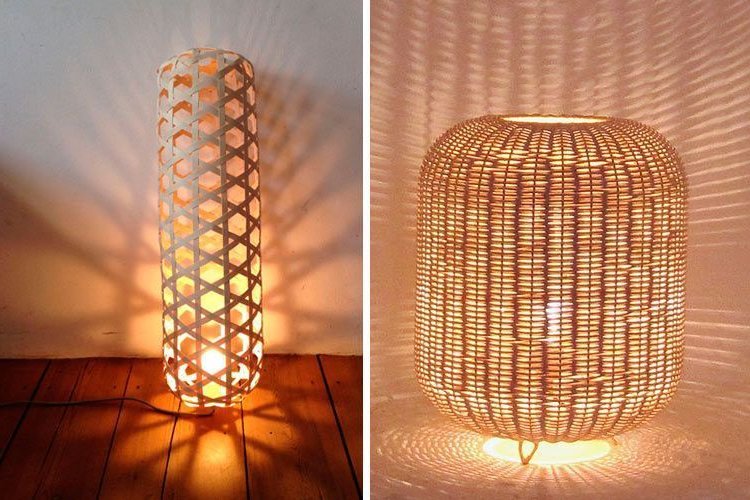 Decorating with wicker and bamboo lamps