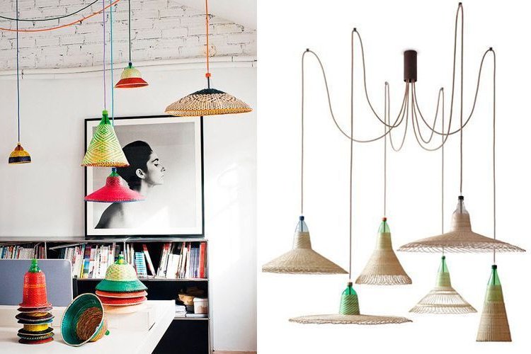 Decorating with wicker and bamboo lamps