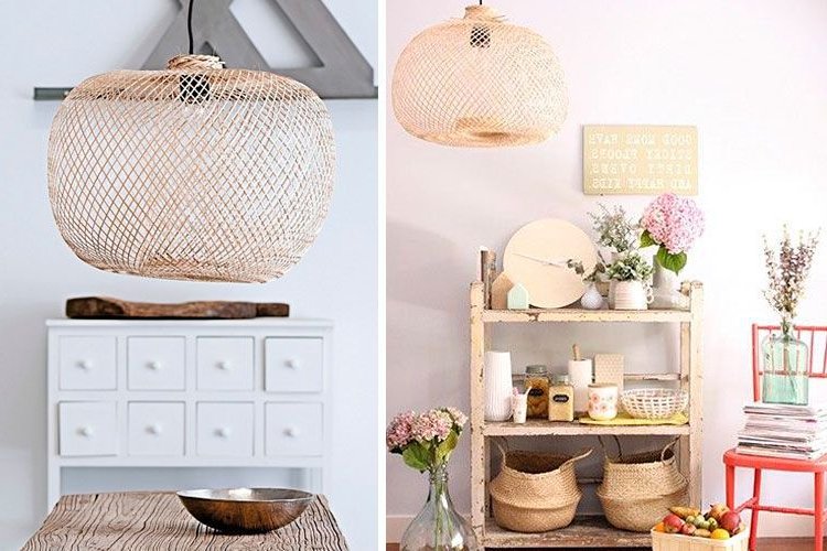 Decorating with wicker and bamboo lamps