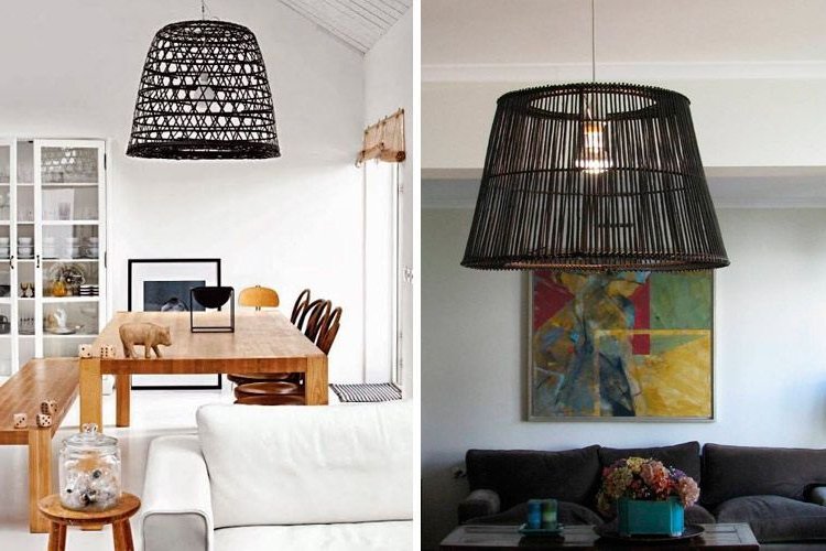 Decorating with wicker and bamboo lamps