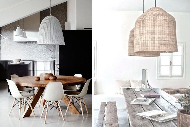 Decorating with wicker and bamboo lamps