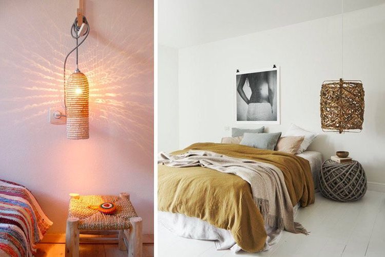 Decorating with wicker and bamboo lamps