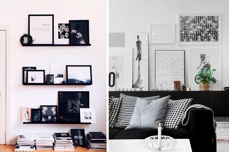 Black and white decoration in the home