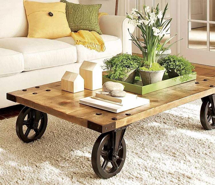 Coffee tables with casters