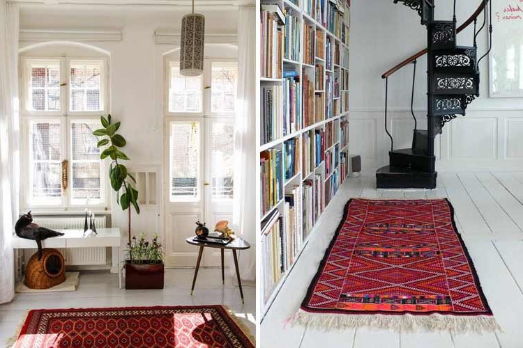 Rugs with piping in decoration