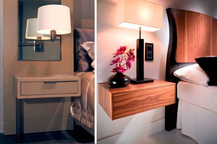 Bedside tables in the bedroom decoration