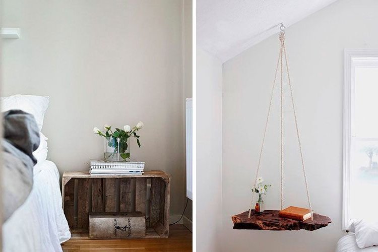 Bedside tables in the bedroom decoration