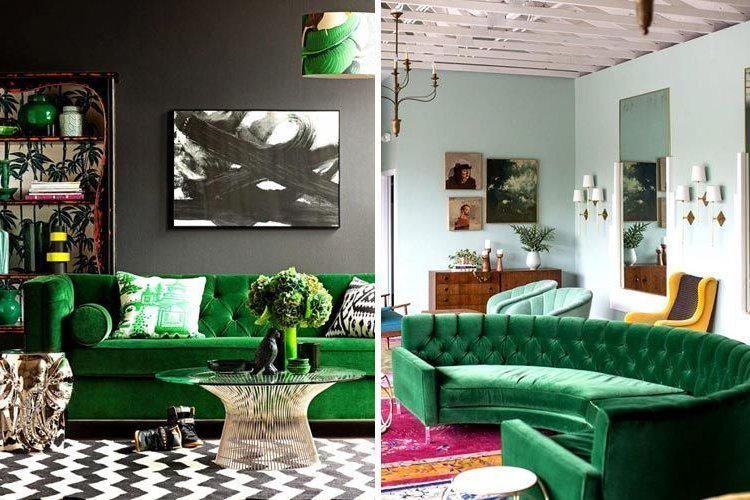 Decoration of living rooms in two colors