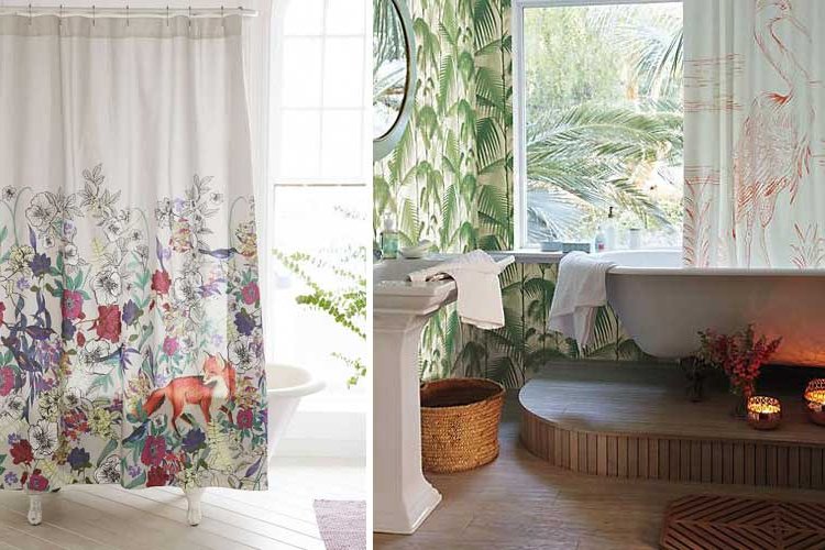 Shower curtains for bathroom decoration