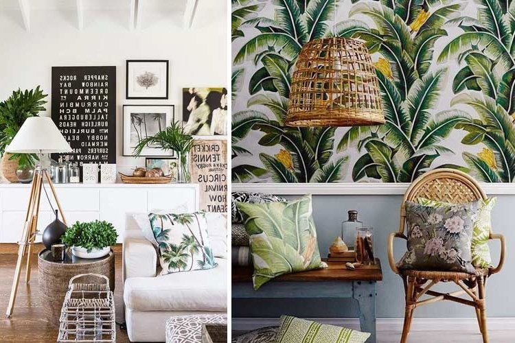 Tropical prints for decorating your home