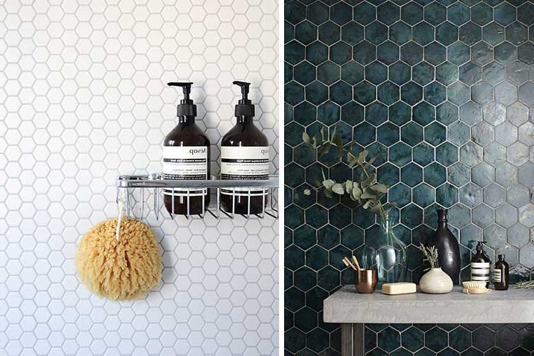 Hexagon shaped tiles