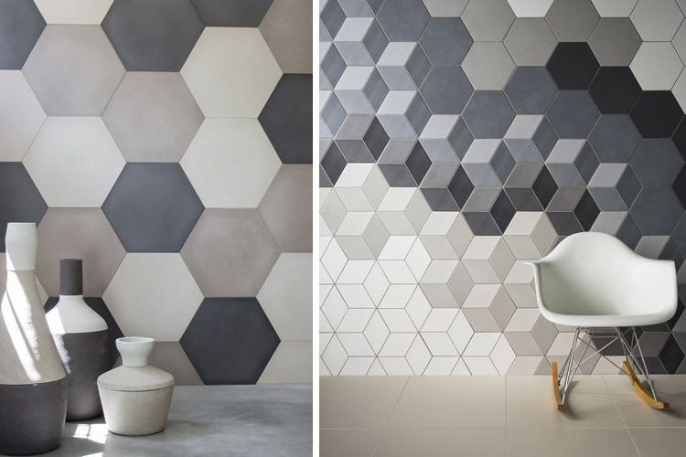 Hexagon shaped tiles