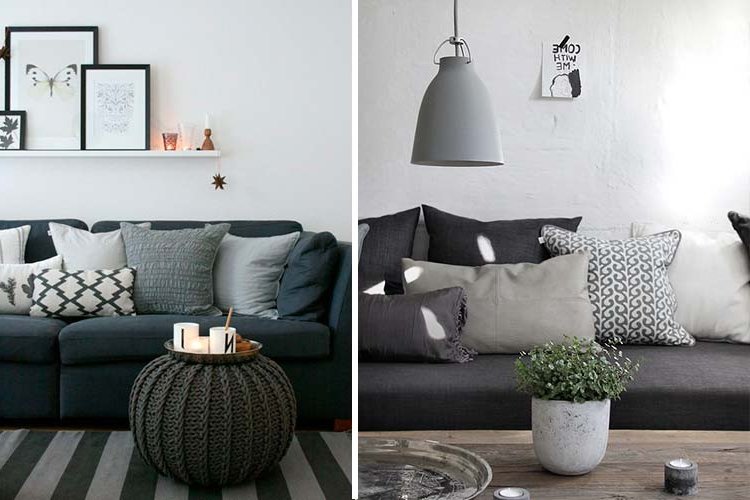 Ideas for decorating the sofa with cushions