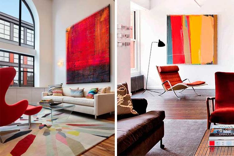 Abstract colorful paintings