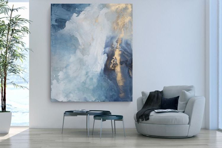 Blue abstract paintings