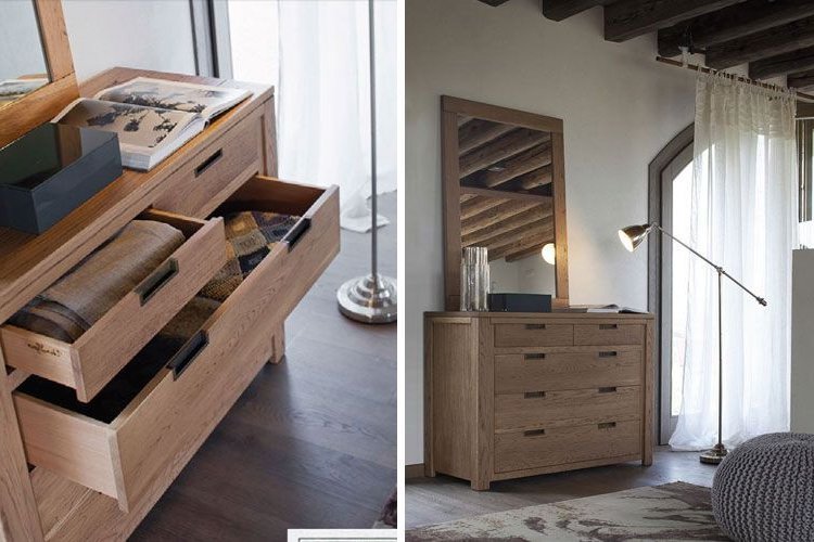 Bedroom furniture: designer chests of drawers.