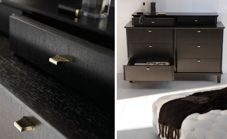 Bedroom furniture: designer chests of drawers.