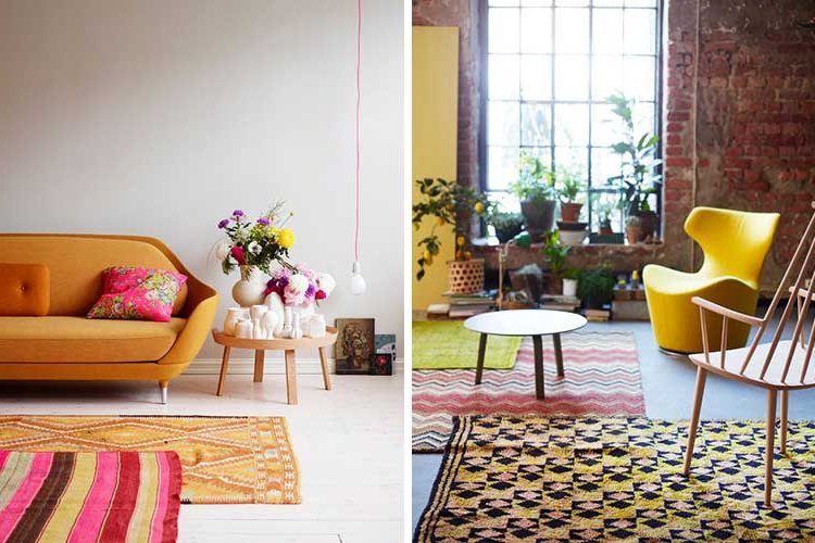 Colorful overlapping carpets