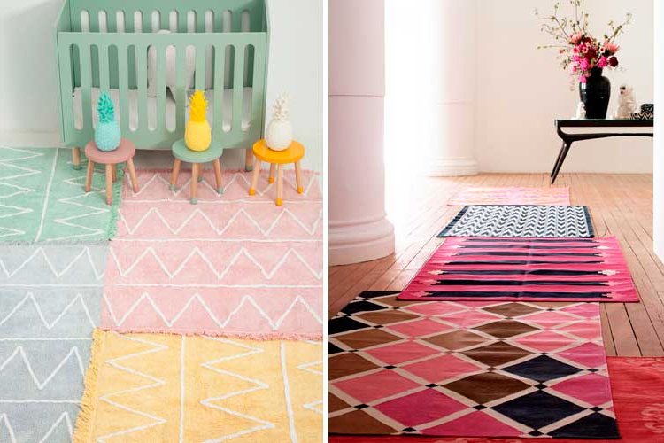 Overlapping pastel carpets