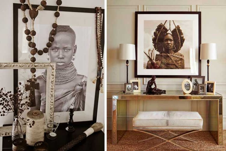 How to decorate walls with tribal photography