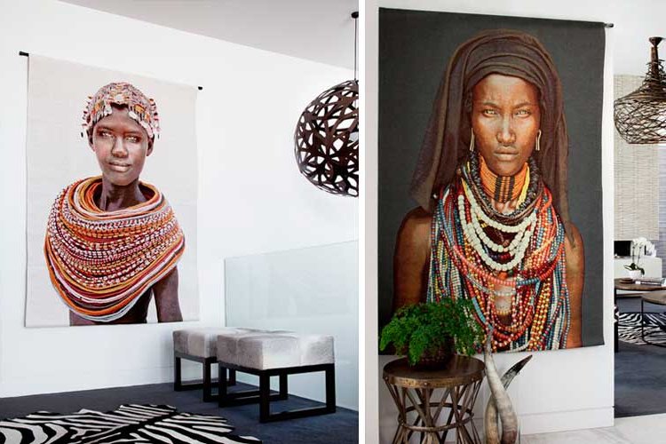 How to decorate walls with tribal photography